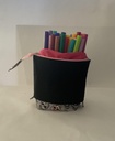 Trousse pot de crayon tête de mort